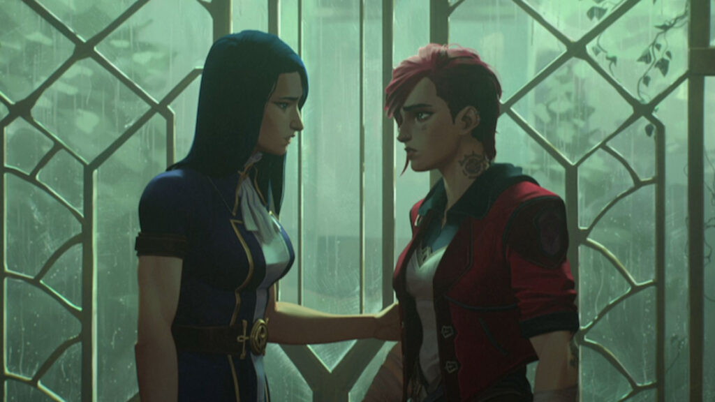 Caitlyn and Vi in Arcane Season 2 (Image via Netflix)