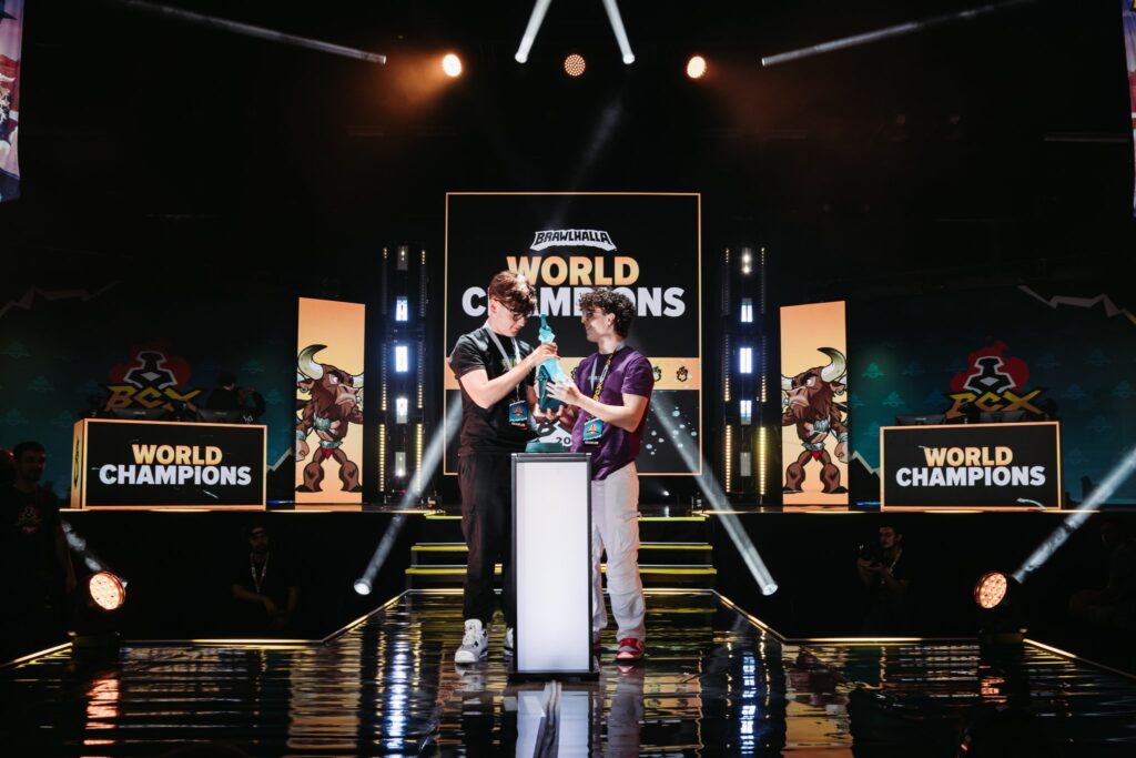 lores and Kyna, Brawlhalla Doubles World Champions 2024 (Image via Brawlhalla Esports)