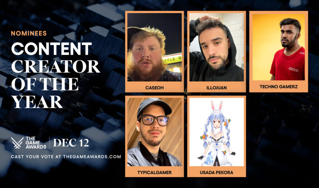 Content Creator of the Year nominees for TGA 2024 (Image via The Game Awards)