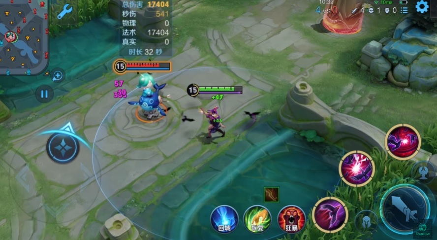 Mi Yue's Passive enable her to summon crows that can automatically attack nearby enemies (Image via Shadow HOK on YouTube)