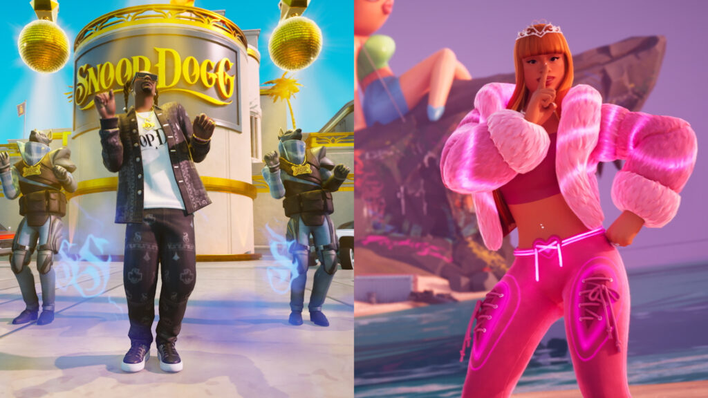 Snoop Dogg and Ice Spice in Fortnite (Image Credit: Epic Games)