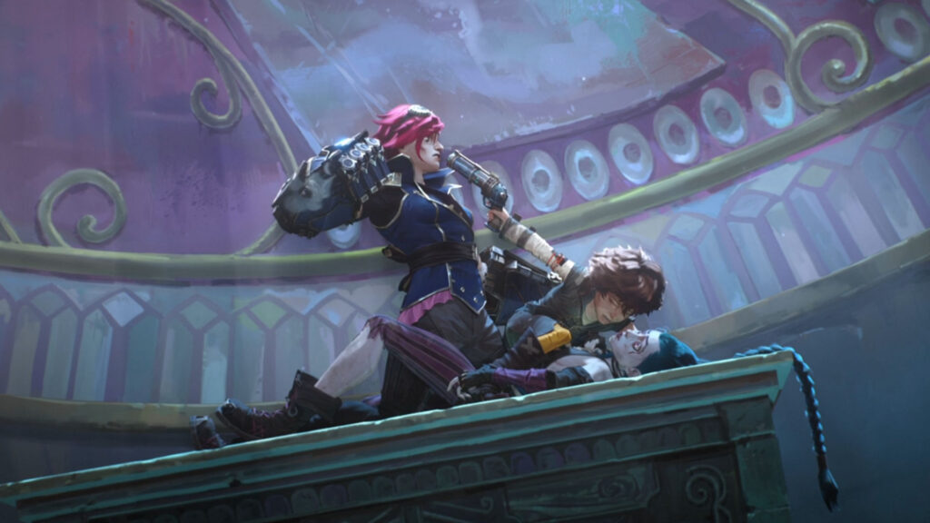 Isha retributes Jinx's favor and saves her from Vi (Screenshot by esports.gg via Netflix)