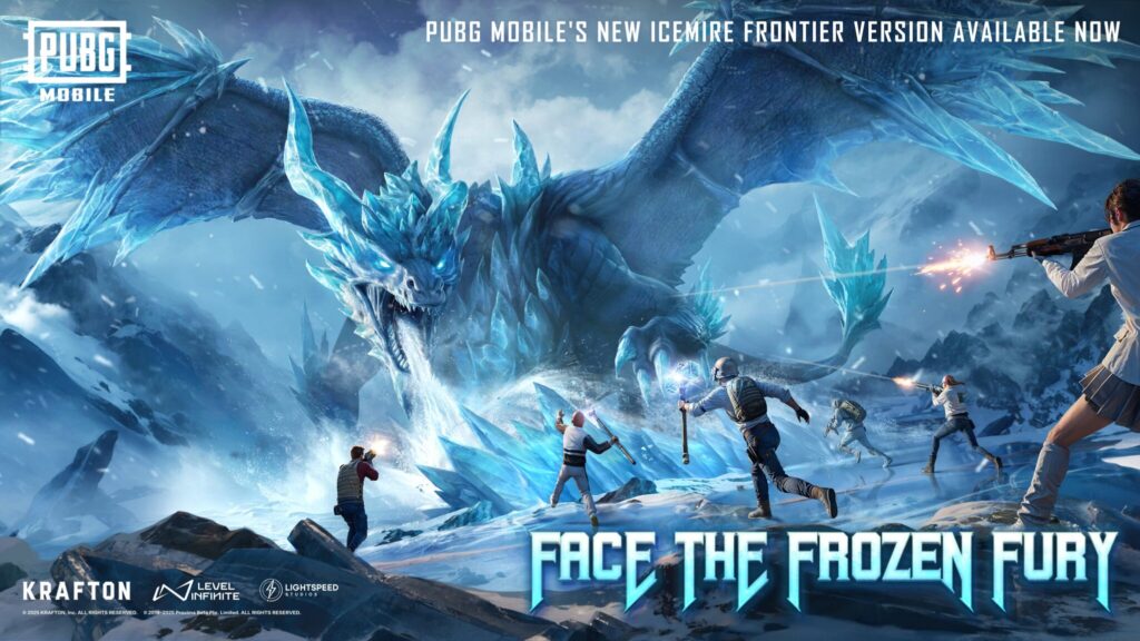 In PUBG MOBILE version 3.5 update, players can challenge the Frostborne Dragon at the Dragon's Lair to get valuable supplies (image via PUBGMOBILE)