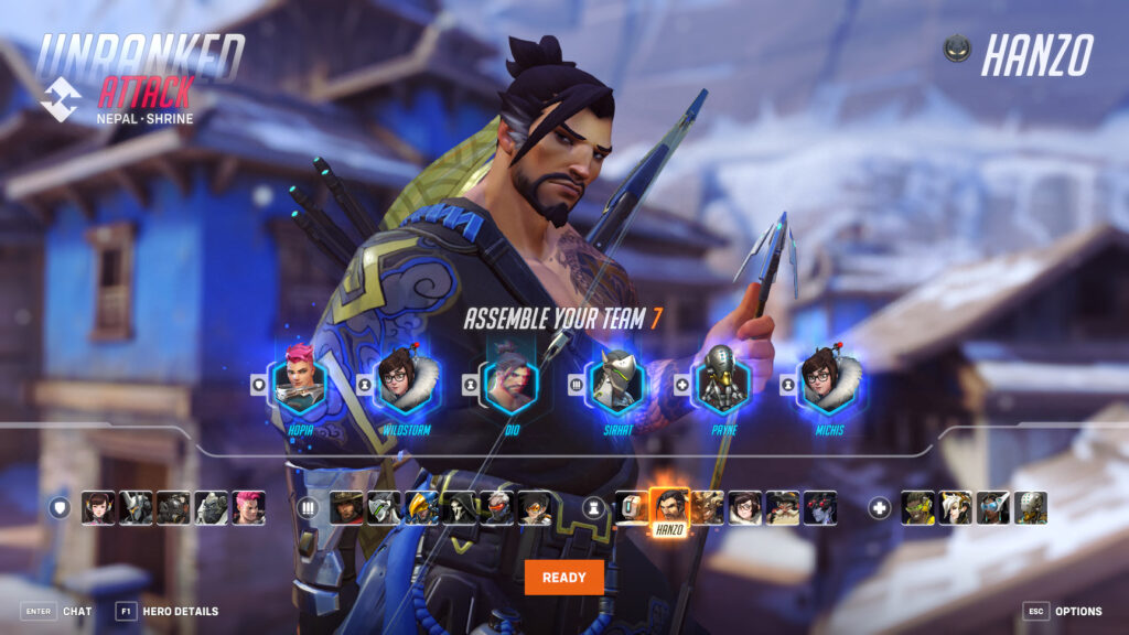 Screenshot of the available heroes (Image via esports.gg)