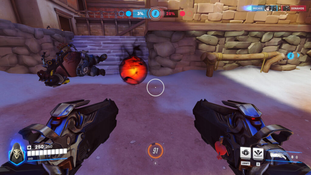 Reaper can collect Soul Globes to restore health (Image via esports.gg)