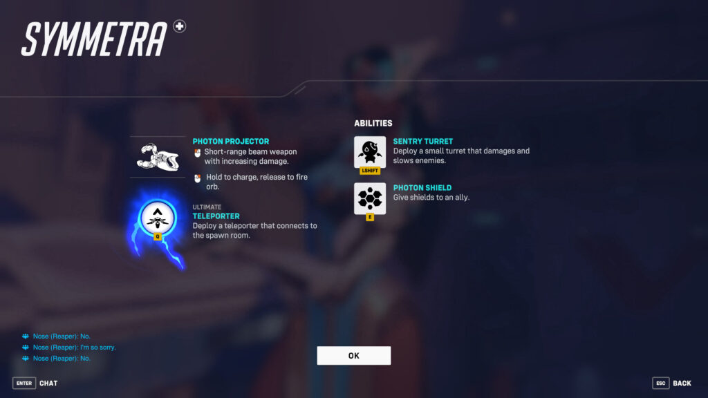 Overwatch Classic Symmetra (Image via esports.gg)