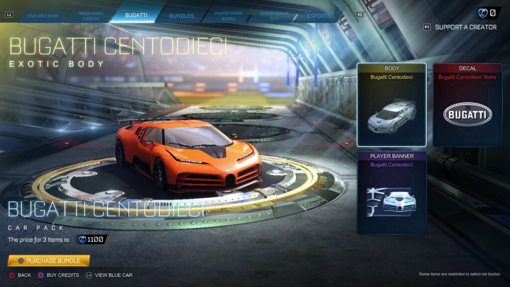 Bugatti Centodieci (Image via esports.gg)