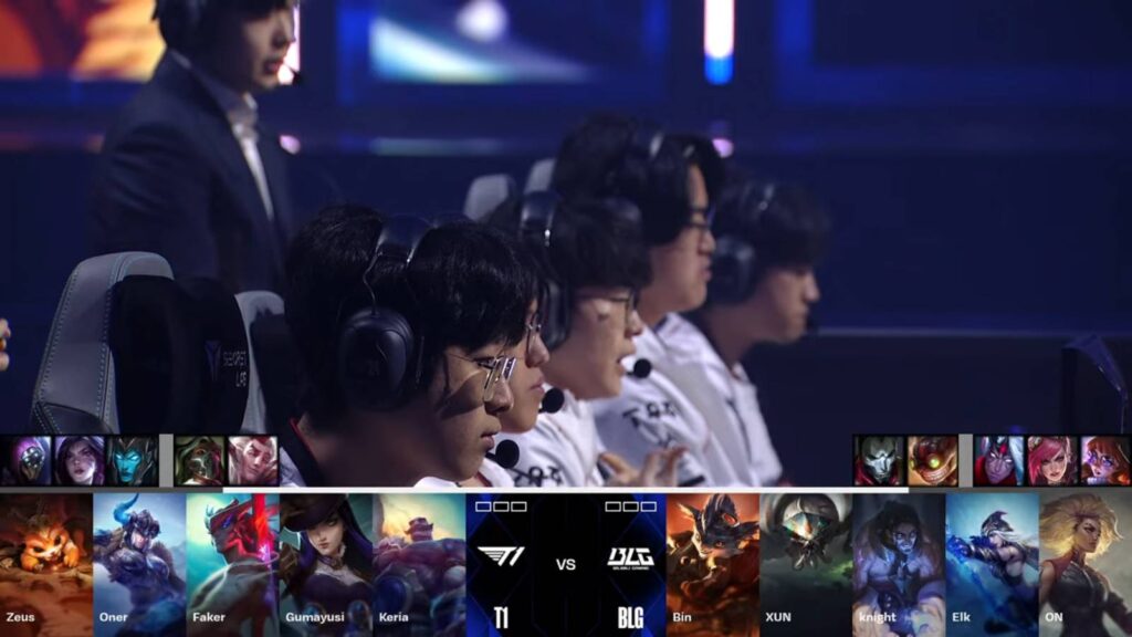 T1 vs BLG picks and bans in the Worlds 2024 Grand Final (Image via LoL Esports)