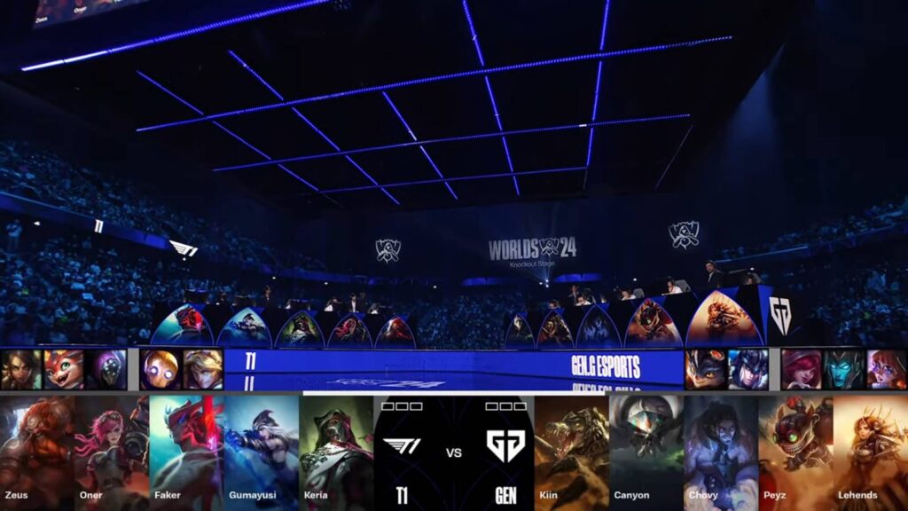 Semifinal T1 vs Gen.G Game 1 picks and bans (Image via LoL Esports)