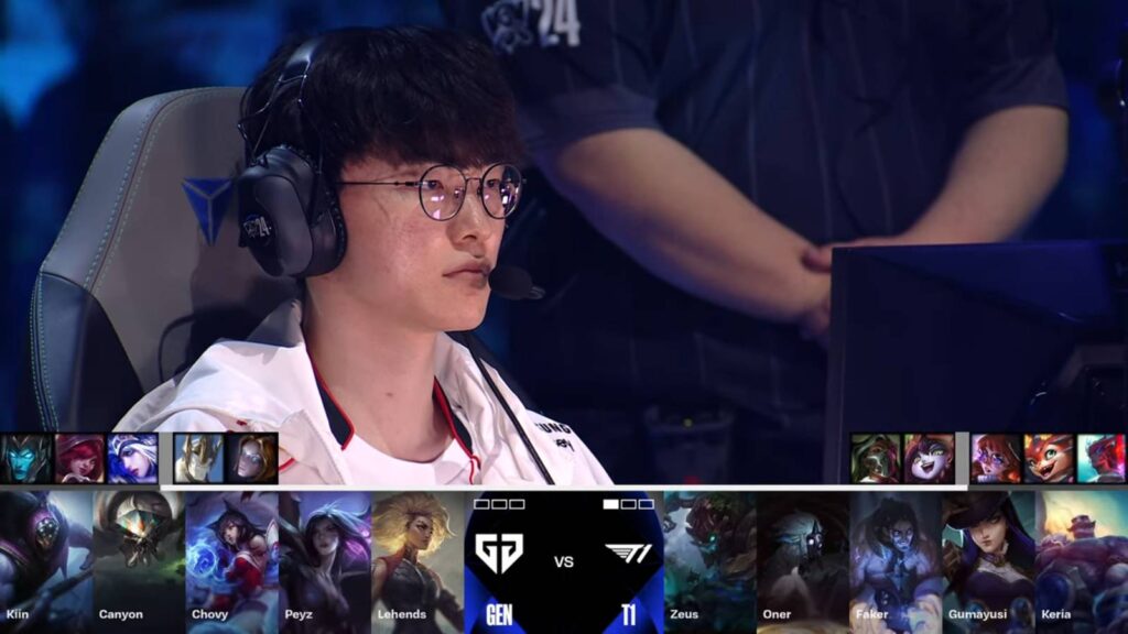 T1 vs Gen.G Game 2 picks and bans in the Worlds 2024 Semifinal (Image via LoL Esports)