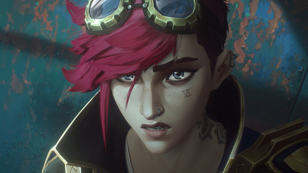 Vi close-up shot in a scene between her and Caitlyn in season two (Image via Netflix)