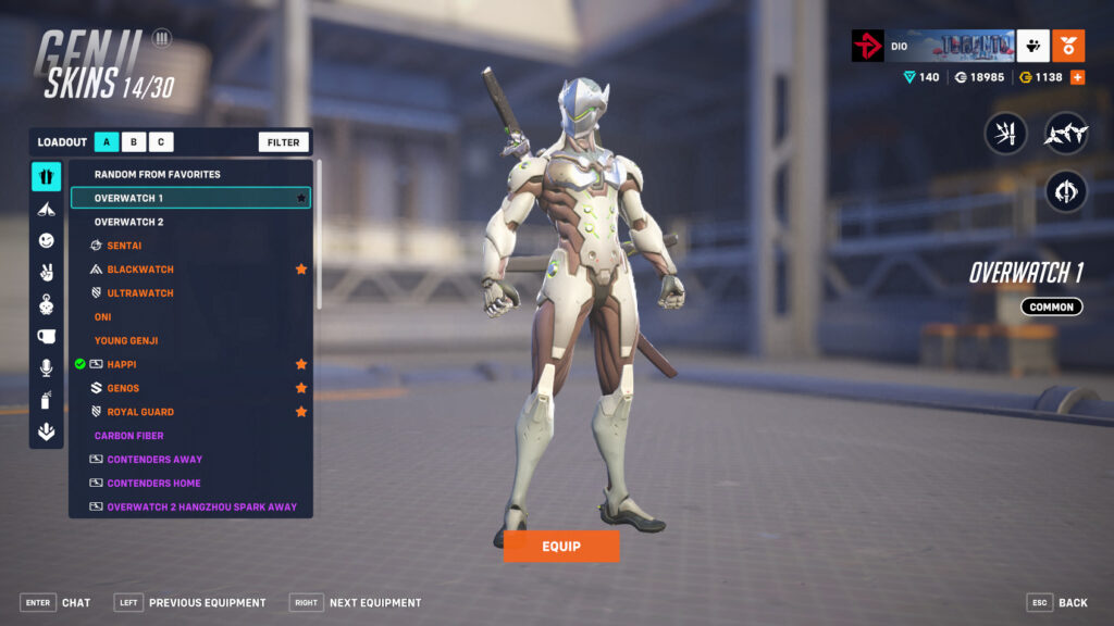 Overwatch 1 Genji screenshot (Image via esports.gg)