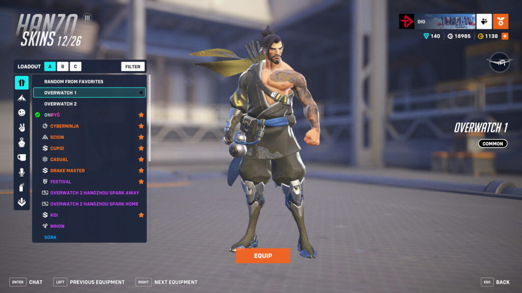 Overwatch 1 Hanzo screenshot (Image via esports.gg)