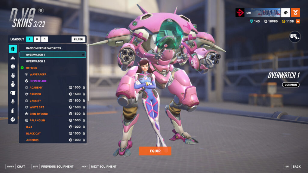 Overwatch 1 D.Va screenshot (Image via esports.gg)