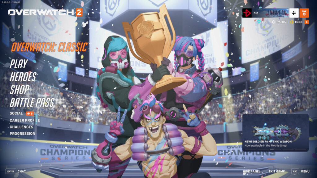 Screenshot of the OWCS World Finals artwork in Overwatch 2 (Image via esports.gg)