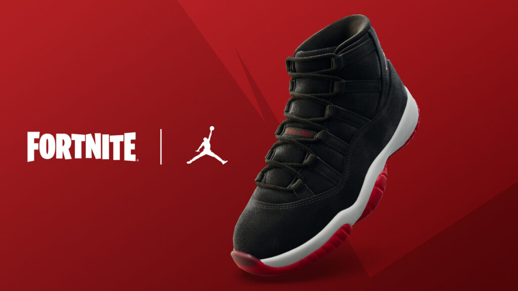 Air Jordan 11 'Black/Gym Red' Fortnite Kicks (Image via Epic Games)