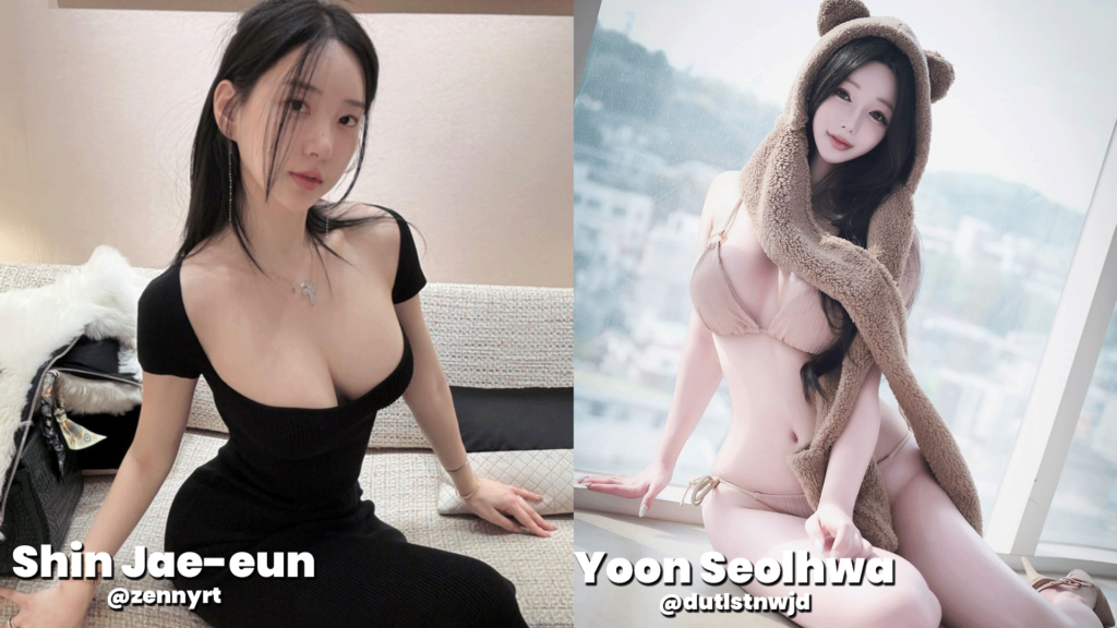 Shin Jae-eun and Yoon Seolhwa - two South Korean models used for EVE