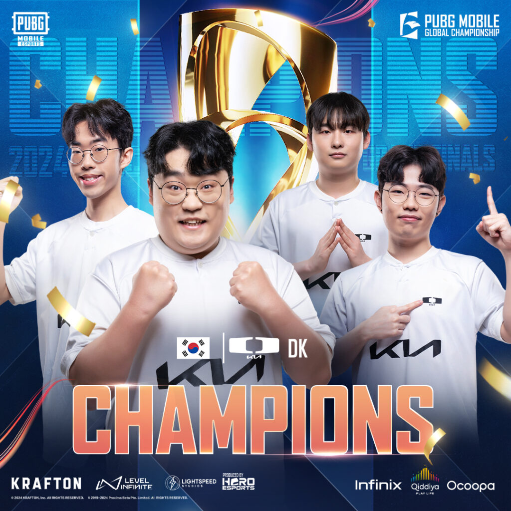 Dplus KIA is the champion of 2024 PMGC (image via PUBG MOBILE Global Esports)