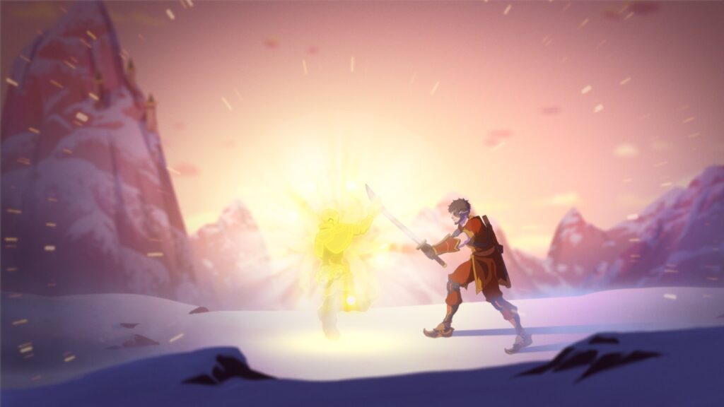 Aang Zenyatta versus Zuko Genji from the Overwatch 2 Avatar trailer (Image via Blizzard Entertainment)