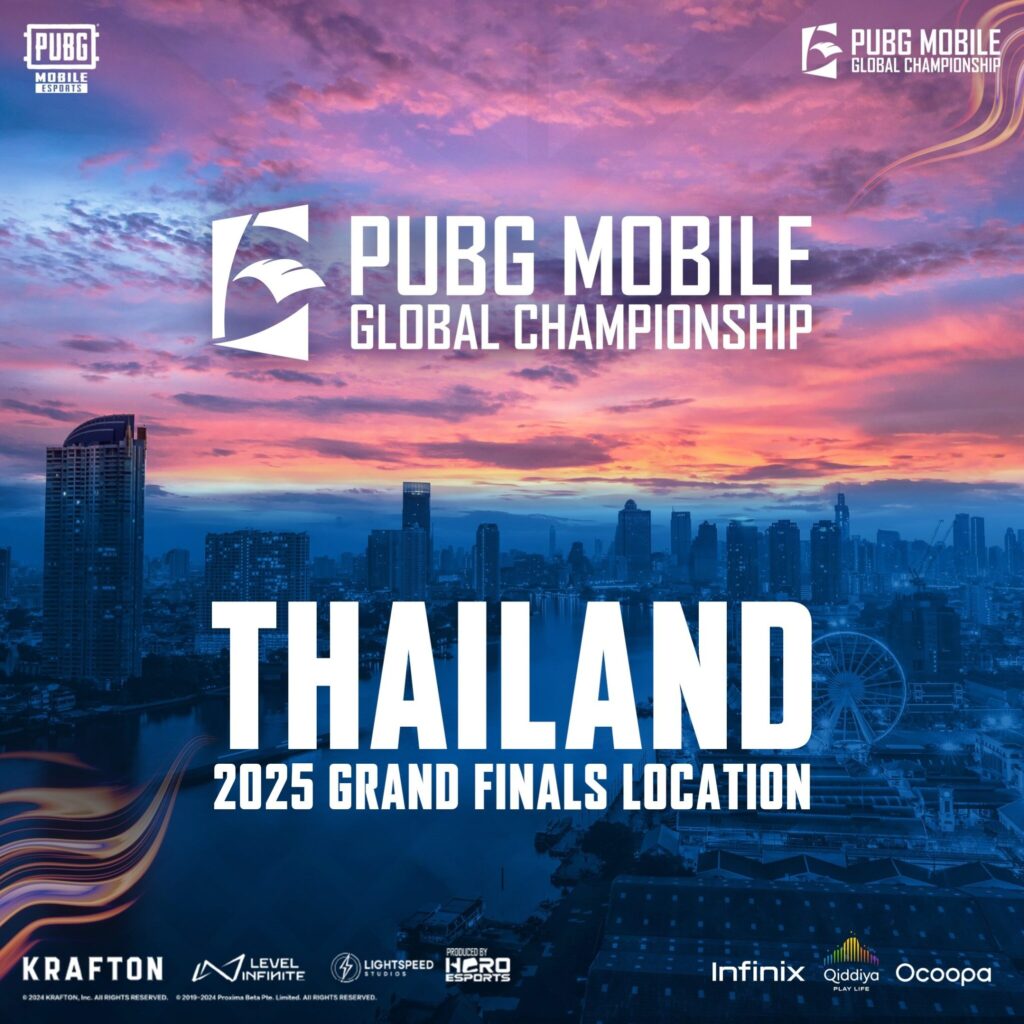 2025 PMGC Grand Finals to be held in Thailand (image via PUBG MOBILE Global Esports)