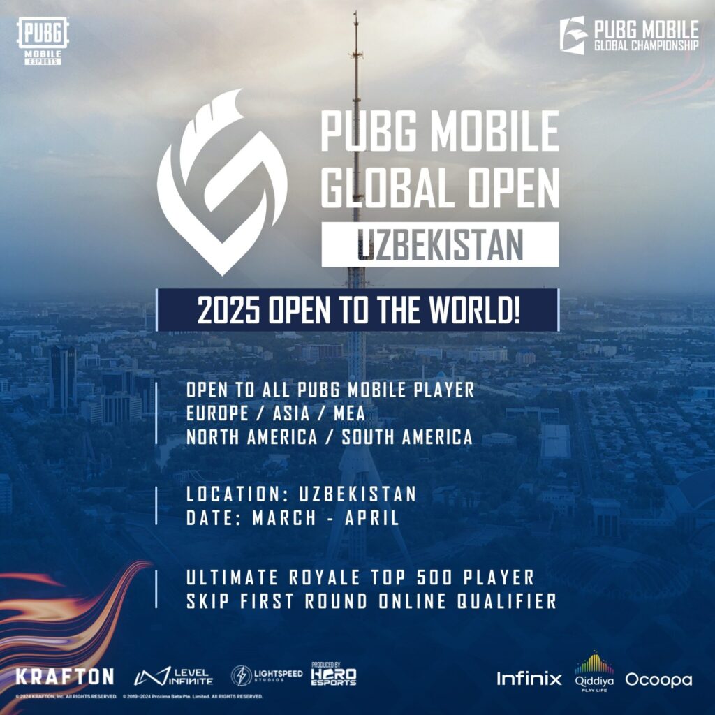 2025 PMGO to be held in Uzbekistan, March-April 2025 (image via PUBG MOBILE Global Esports)