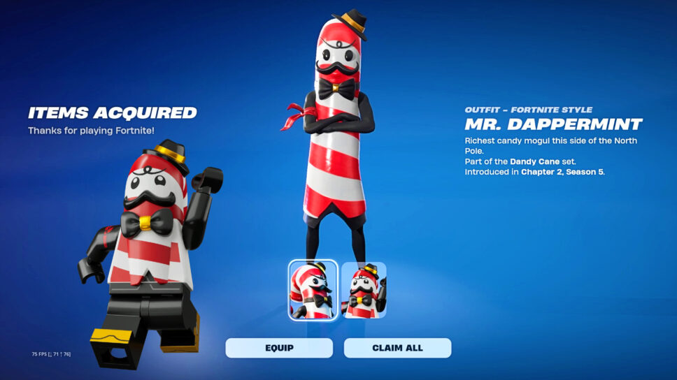 Fortnite: How to get the Mr. Dappermint skin for free cover image