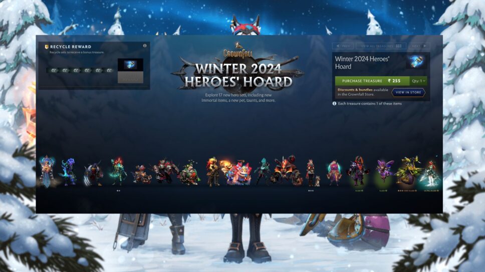 Dota 2 Frostivus: Winter 2024 Heroes’ Hoard brings 17 new Hero sets cover image