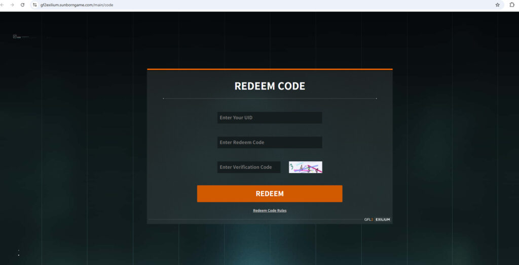 How to claim redeem code via website (Image via esports.gg)