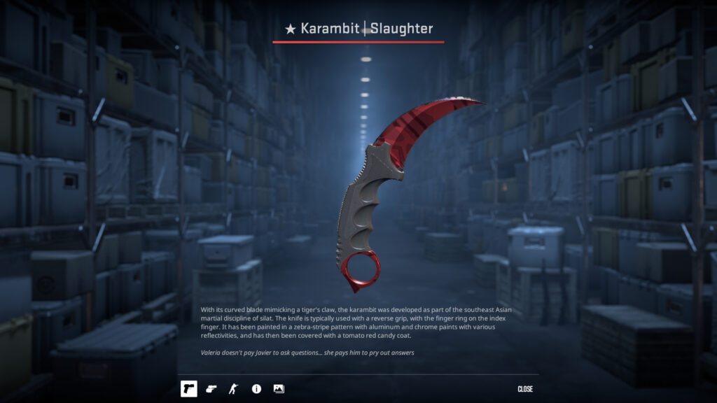 Nothing tops a great Karambit (Screenshot by esports.gg via Valve)