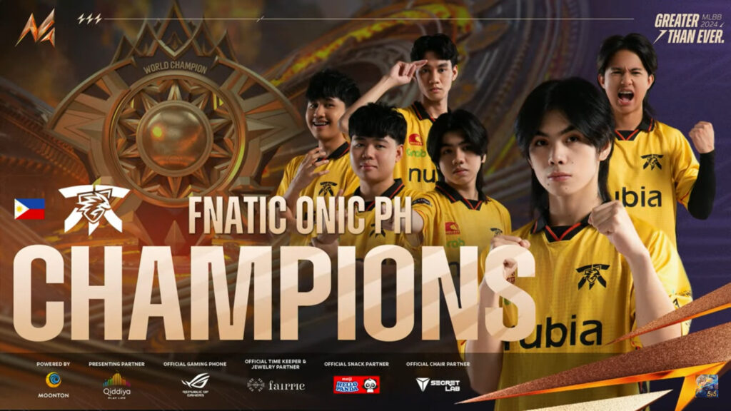 Fnatic ONIC PH won the MLBB M6 World Championship (image via Moonton)