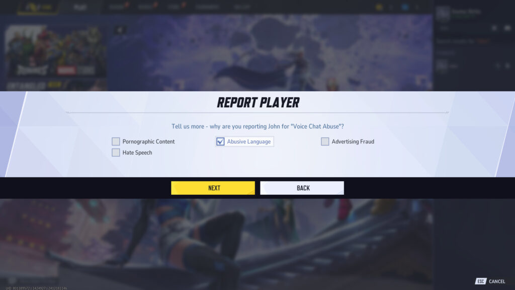 How to report players in Marvel Rivals