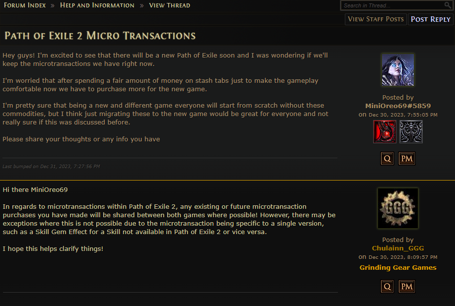 Screenshot about microtransactions in Path of Exile 2 (Image via esports.gg)