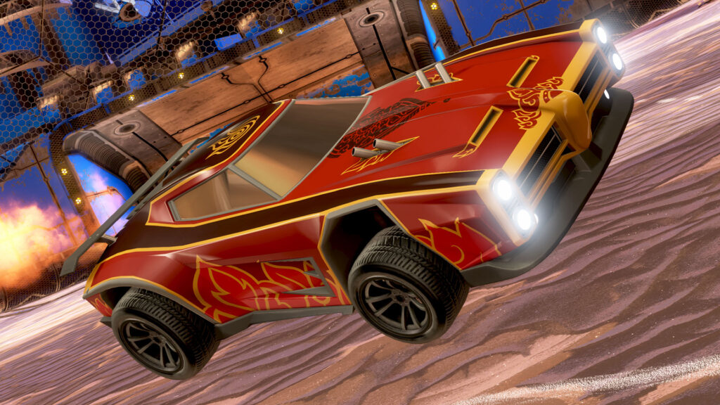 Avatar: The Last Airbender, Zuko Dominus Decal in Rocket League (image via Psyonix)