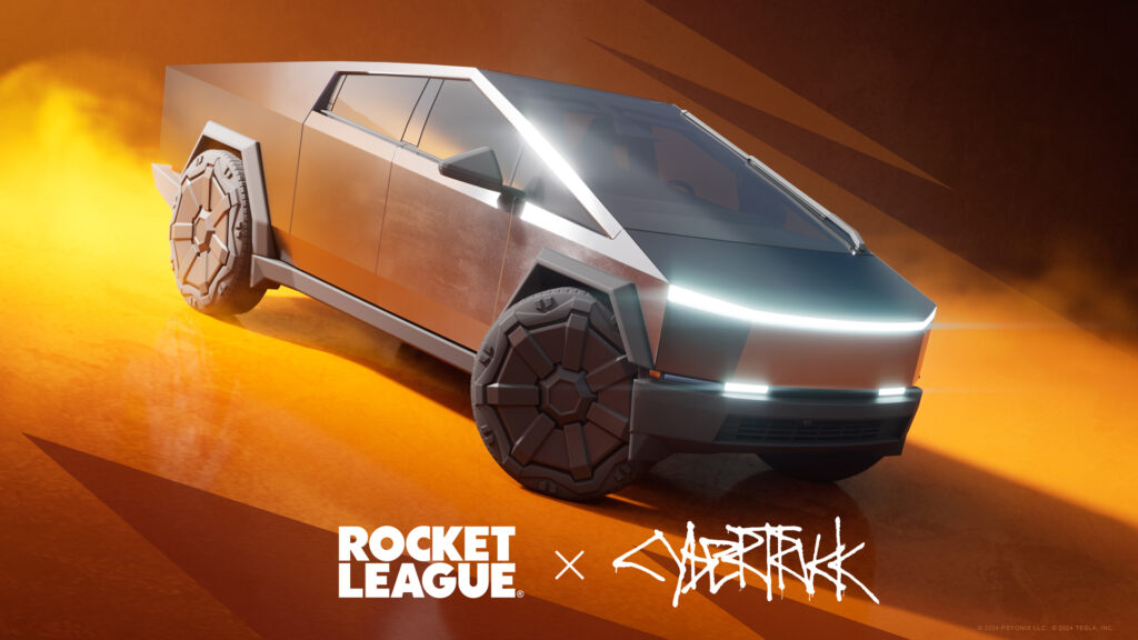 Tesla Cybertruck in Rocket League (image via Psyonix)