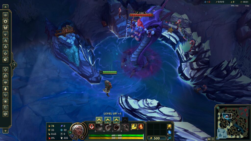 The Winter map skin in League of Legends (Screenshot via esports.gg)