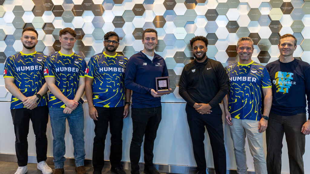 Bernard Mafei and members of Humber Esports (Image via Chris Clay)