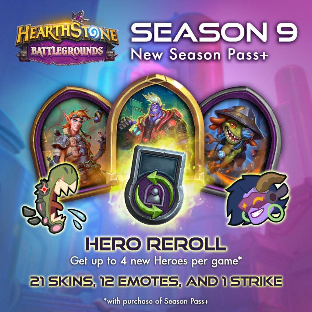 Hearthstone Battlegrounds Season 9 information (Image via Blizzard Entertainment)