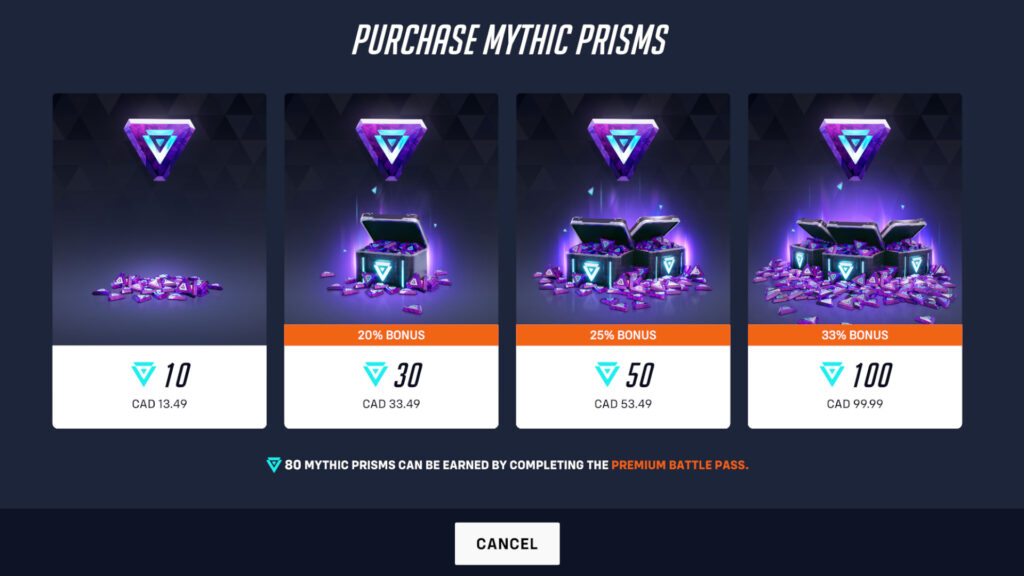 Mythic Prisms screenshot (Image via esports.gg)