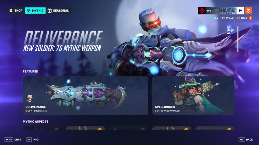 Overwatch 2 mythic weapon skins (Image via esports.gg)