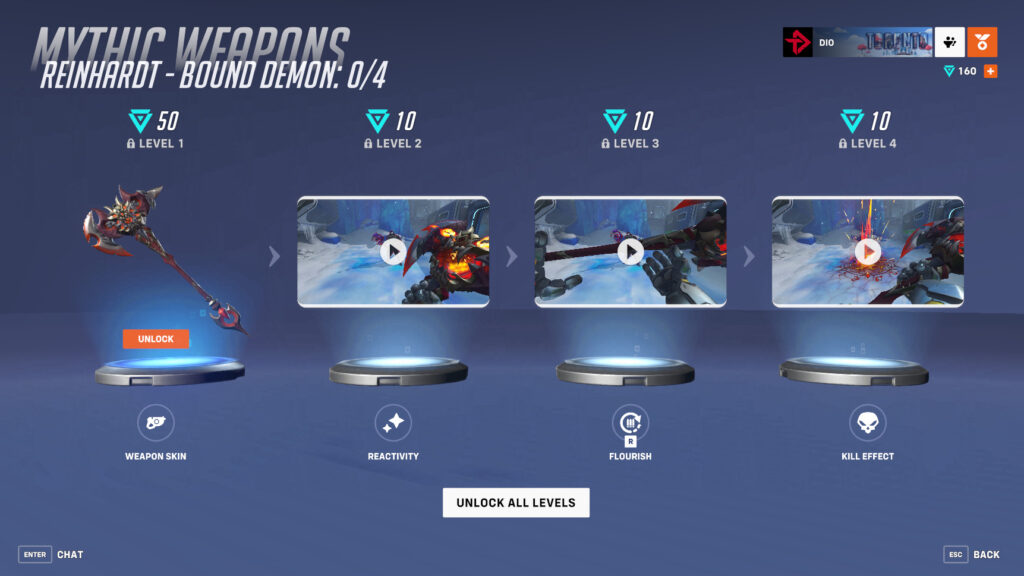 Reinhardt mythic weapon skin screenshot (Image via esports.gg)