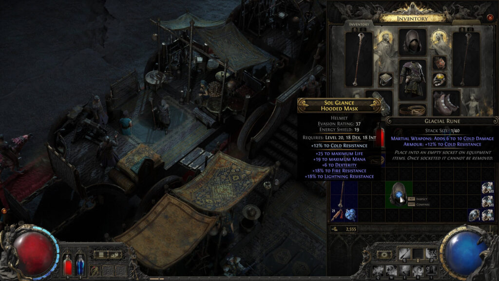 Crafting items in Path of Exile 2 (Image via Grinding Gear Games)