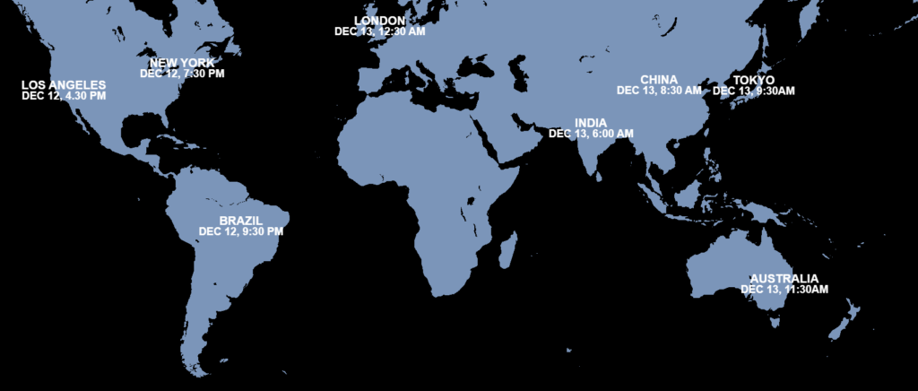 Locations and times for The Game Awards 2024 (Image via The Game Awards)