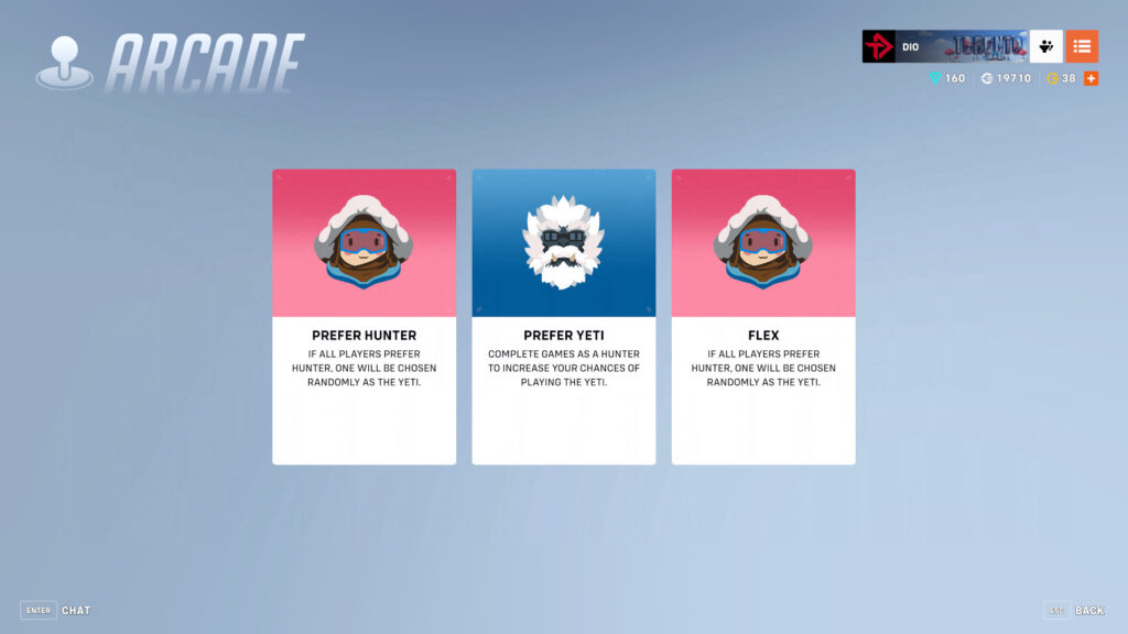 Screenshot of the different options (Image via esports.gg)