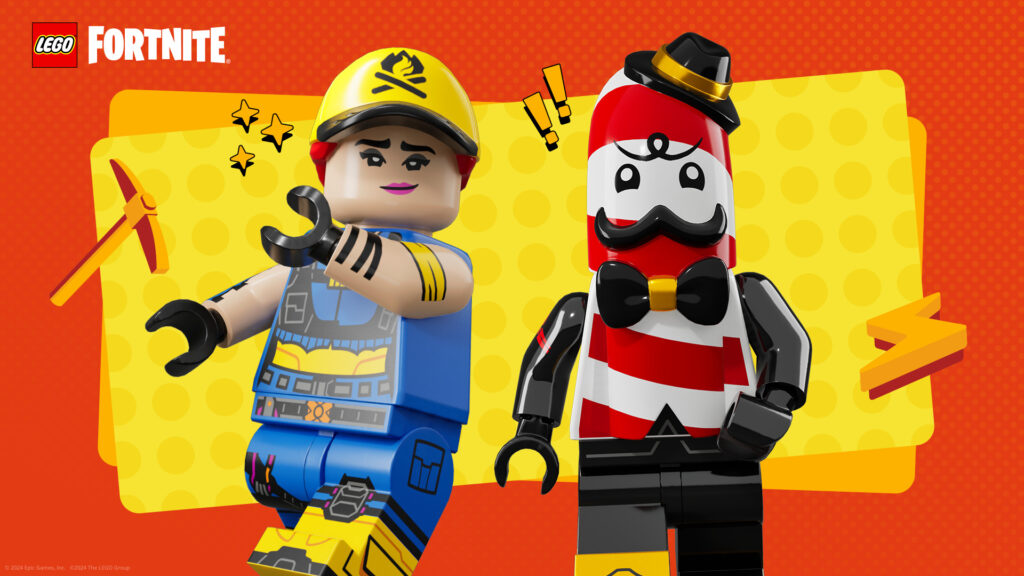 Explorer Emilie and Mr. Dappermint LEGO skin (Image via Epic Games)