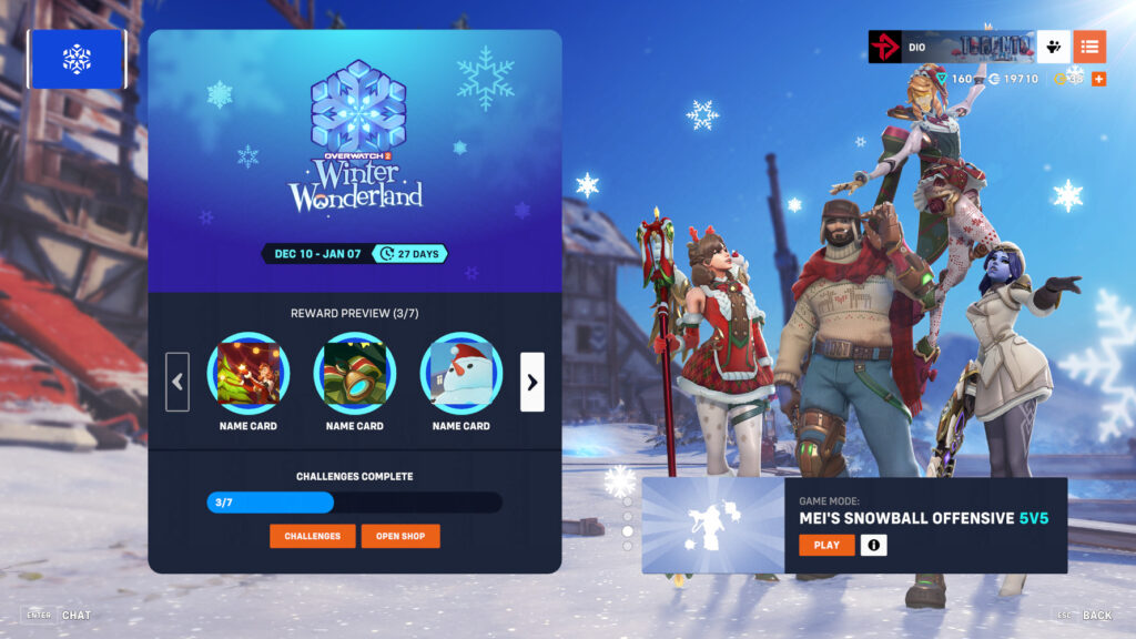 Mei's Snowball Offensive game mode (Image via esports.gg)