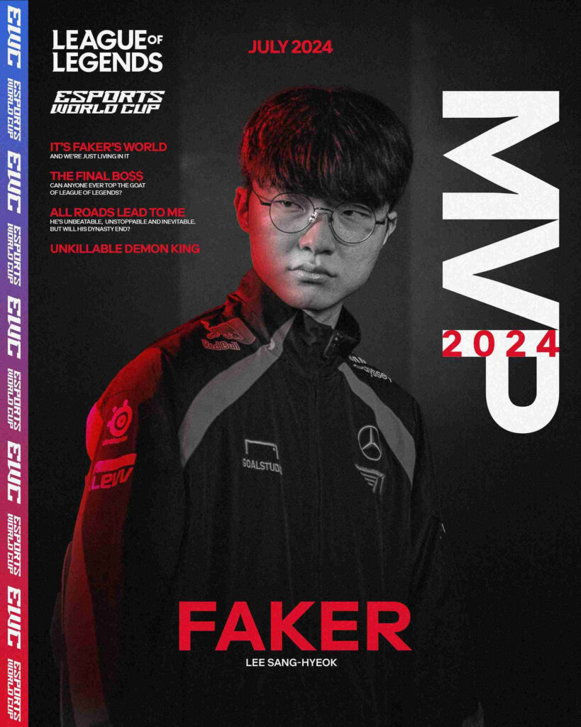 T1 won EWC 2024, while Faker named as the MVP (image via EWC)