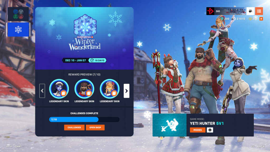 Overwatch 2 Winter Wonderland 2024 screenshot (Image via esports.gg)