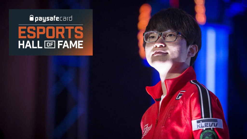 Faker inducted to the ESL Hall of Fame 2019 as voted by the community (image via ESL)