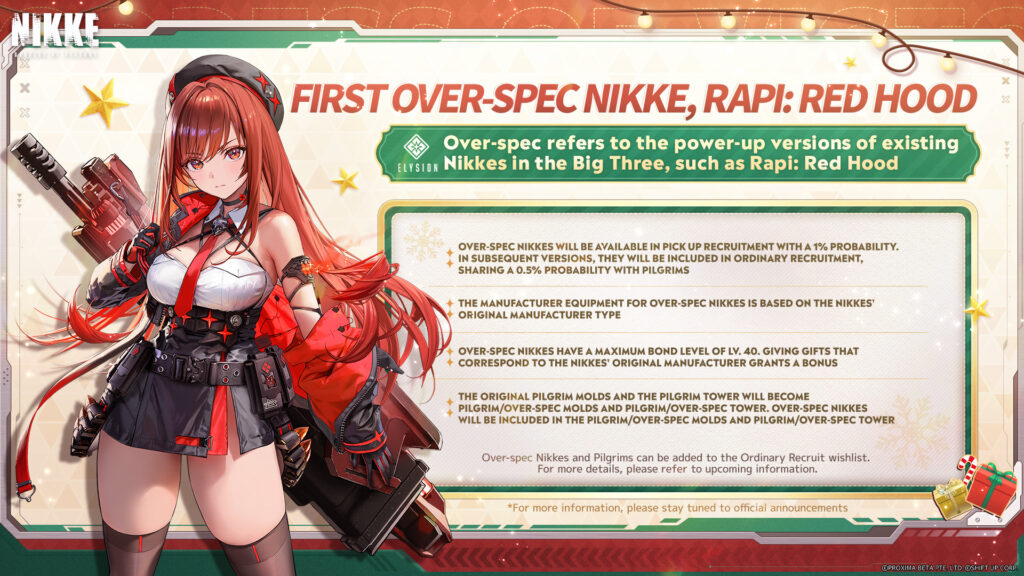 Rapi: Red Hood will be available starting on January 1, 2025 (image via GODDESS OF VICTORY: NIKKE)