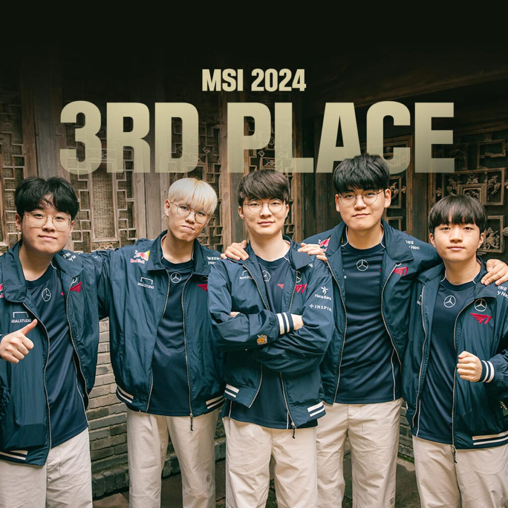 T1 placed third in the Mid-Season Invitational (MSI) 2024 (image via T1 League of Legends)